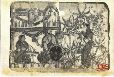 Trapedy of Surpanakha Painting Folk Ramayana (Maharashtra)