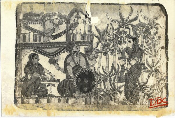 Trapedy of Surpanakha Painting Folk Ramayana (Maharashtra)