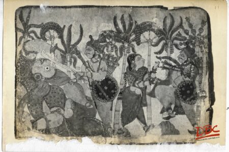 Trapedy of Surpanakha Painting Folk Ramayana (Maharashtra)