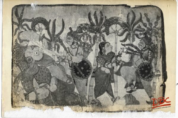 Trapedy of Surpanakha Painting Folk Ramayana (Maharashtra)