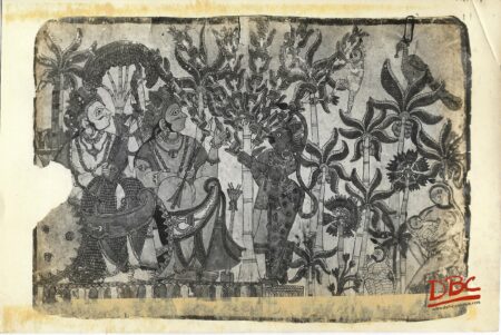 Introduction Angad to Rama Painting Folk Ramayana (Maharashtra)