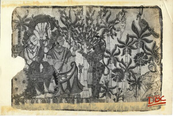 Introduction Angad to Rama Painting Folk Ramayana (Maharashtra)