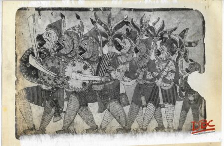 Leaders of Monkey Clan Painting Folk Ramayana (Maharashtra)