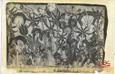 Hanumana Talk to Sita Painting Folk Ramayana (Maharashtra)