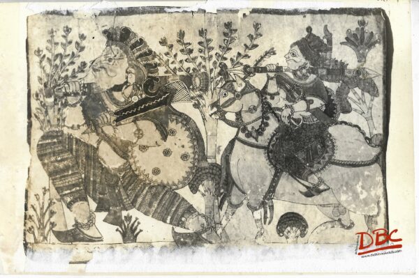 Search of Demous for Hanumana Painting Folk Ramayana (Maharashtra)