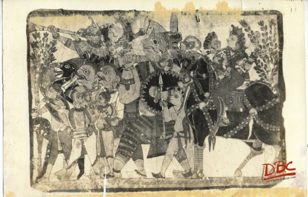 Procession of Indrajil's Head Painting Folk Ramayana (Maharashtra)