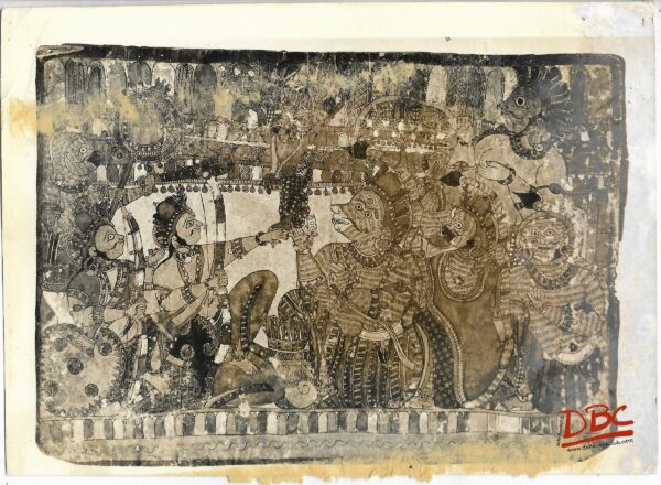 Lakshmana Reouins Life Painting Folk Ramayana (Maharashtra)