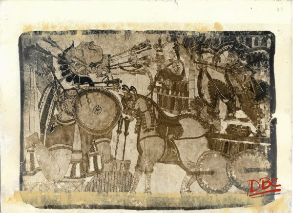 Rama Kills Kumbhakaran Painting Folk Ramayana (Maharashtra)