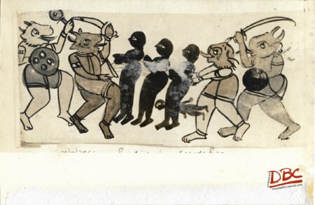 Scene From Garudh Puran Painting Folk Ramayana (Maharashtra)