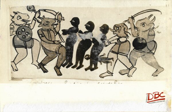 Scene From Garudh Puran Painting Folk Ramayana (Maharashtra)