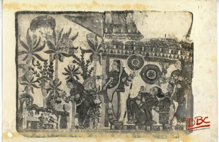 Shock to snlochasna Wife of Indrajit Painting Folk Ramayana (Maharashtra)