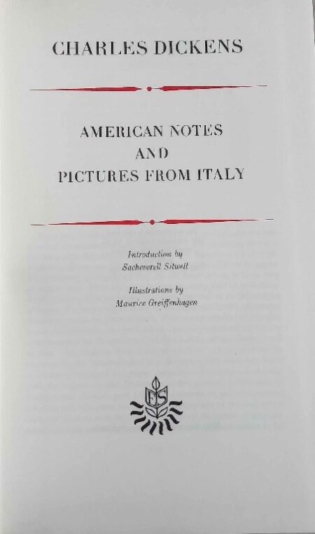 American Notes And Pictures From Italy