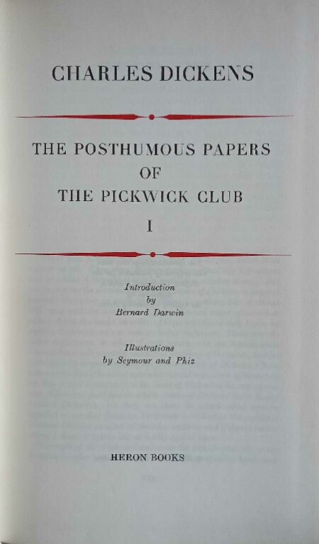 The Posthumous Papers Of The Pickwick Club |